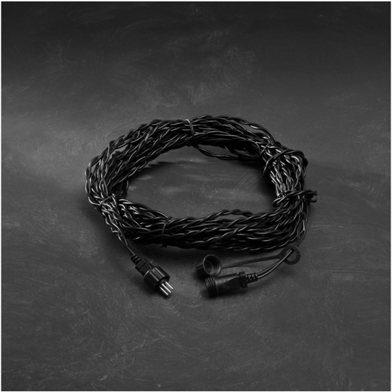 Kabel Forlenger Julesystem 10meter 24V Svart Kabel Forlenger Julesystem 10meter 24V Svart