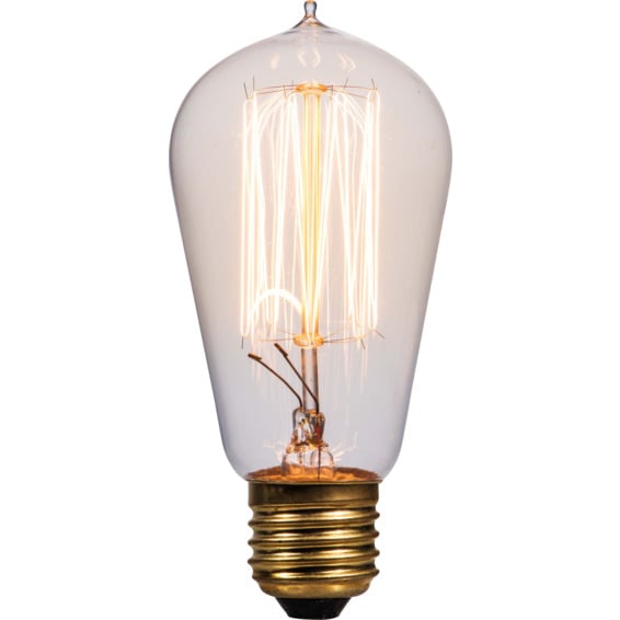 Forsterket Eksteriør pære con 60W klar E27 ST58 Forsterket Eksteriør pære con 60W klar E27 ST58
