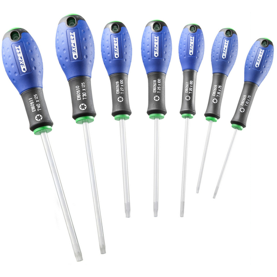 Expert sett med 7 Torx trekkere Expert sett med 7 Torx trekkere