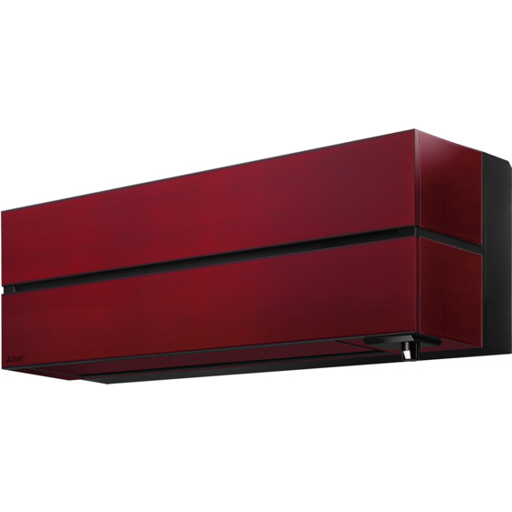 Ferdig montert Mitsubishi Kaiteki 6600 varmepumpe Rubinrød Mitsubishi Electric