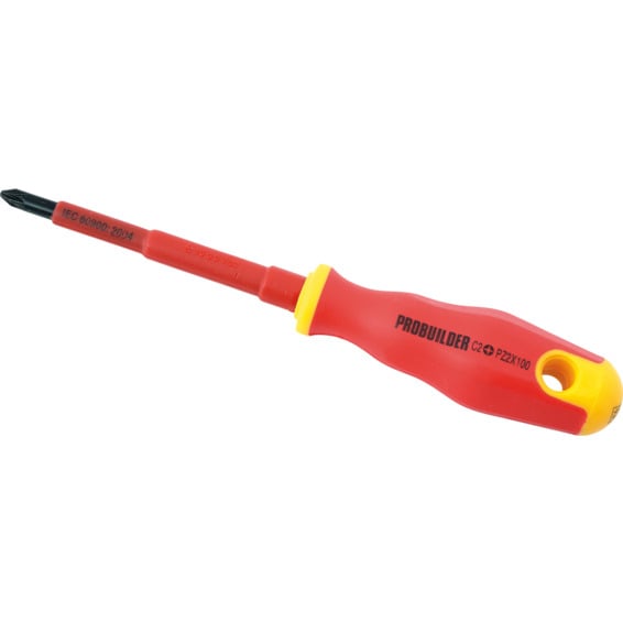 Probuilder Skrutrekker Isolert 1000V PZ2-100mm Probuilder Skrutrekker Isolert 1000V PZ2-100mm
