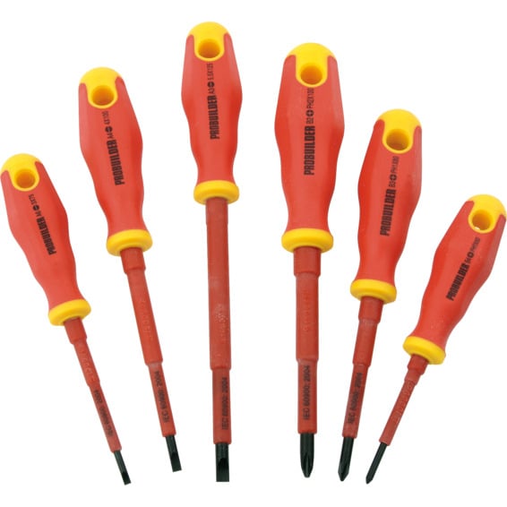 Probuilder Skrutrekkersett Isolert 1000V 6 deler Probuilder Skrutrekkersett Isolert 1000V 6 deler
