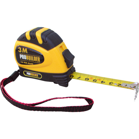 Probuilder Båndmål 3m 16mm stål Probuilder Båndmål 3m 16mm stål